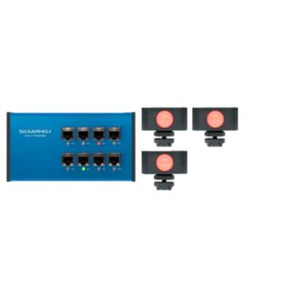 SKAARHOJ Tally Box + 3 Tally Lights tally system bundle
