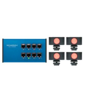 SKAARHOJ Tally Box + 4 Tally Lights tally system bundle