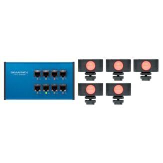 SKAARHOJ Tally Box + 5 Tally Lights tally system bundle