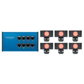 SKAARHOJ Tally Box + 6 Tally Lights tally system bundle
