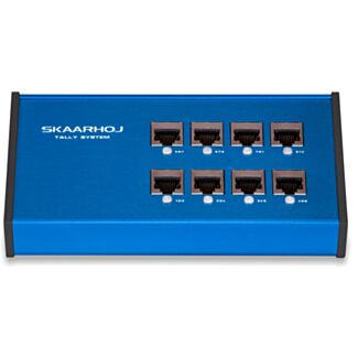 SKAARHOJ Tally Box Ethernet tally interface for up to 8 lamps