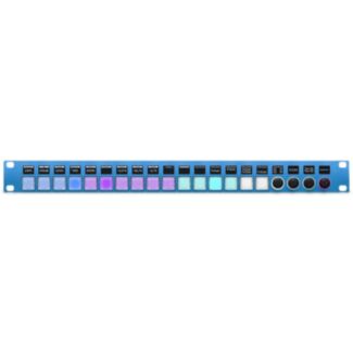 SKAARHOJ Rack Pro 3 1U rack panel with 16 NKK buttons and 4 encoders