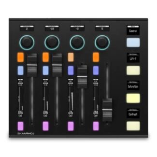 SKAARHOJ Wave Board Mini Slim Black IP audio control panel with motorized faders
