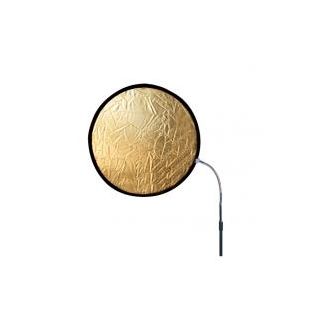 Aurora Reflective Panel diam. 45 cm silver/gold with HSG rod