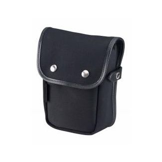 Billingham Delta Pocket Canvas Black/Black Leather Edges + Nickel Finish
