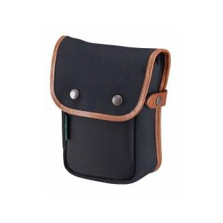 Billingham Delta Pocket Canvas Black/Tan Leather Edges + Brass Trim