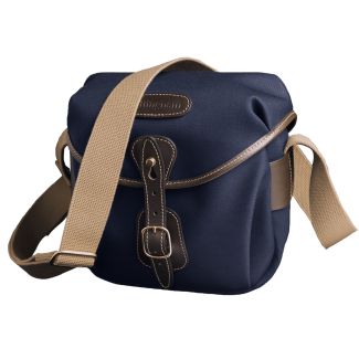 Billingham Hadley Digital Bag Navy Canvas/Chocolate Leather Trim