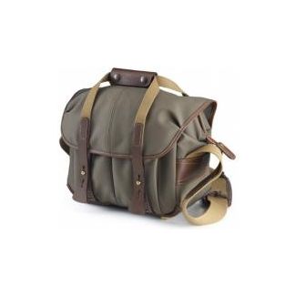 Billingham Bag 207 FibreNyte Sage Green/Chocolate Leather Edges + Brass Trim