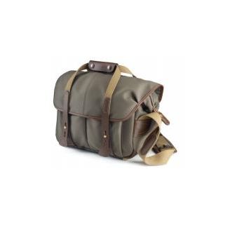 Billingham Bag 307 FibreNyte Sage Green/Chocolate Leather Edges + Brass Trim