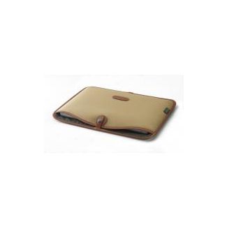 Billingham 15" Laptop Case Khaki Canvas/Tan Leather Edges + Brass Hardware