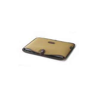 Billingham 15" Laptop Case FibreNyte Khaki/Chocolate Leather Edges + Brass Trim