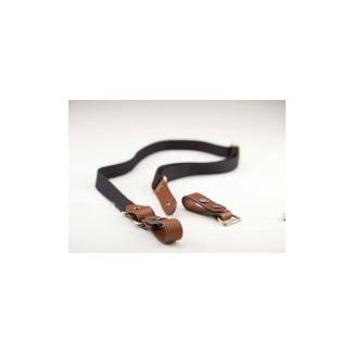 Billingham WSA Waist Belt Black/Tan Leather + Nickel Inserts