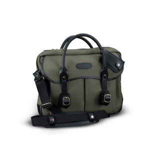 Billingham Thomas Briefcase FibreNyte Sage/Black Leather Edges