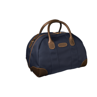Billingham Overnighter Bag FibreNyte Navy Blue/Chocolate Leather Edges