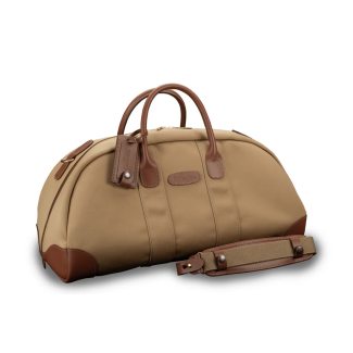 Billingham Weekender Bag Canvas Khaki/Leather Trim Light Brown