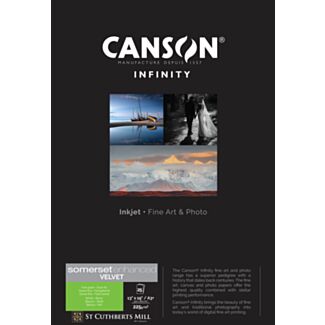 Canson Infinity Somerset Enhanced Velvet Radiant White gr225 25xA3+
