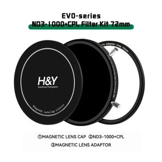 H&Y EVO ND3-1000+CPL HD Filter Anodized Aluminum 72mm and Magnetic Adapter