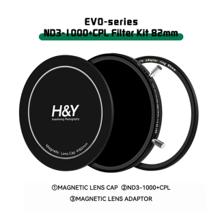 H&Y EVO ND3-1000+CPL HD Filter Anodized Aluminum 82mm and Magnetic Adapter
