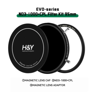 H&Y EVO ND3-1000+CPL HD Filter Anodized Aluminum 95mm and Magnetic Adapter