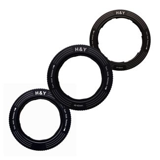 H&Y Revoring Filters includes multi-format adapters 37-49mm, 46-62mm, 67-82mm