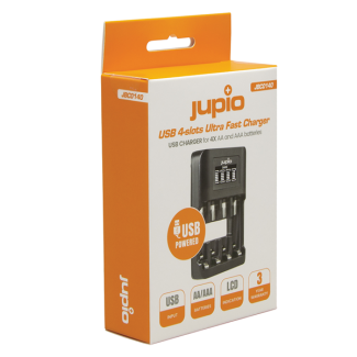 Jupio USB 4-slot LCD ultra-fast battery charger
