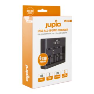 Jupio All-In-One USB Battery Charger (AA/AAA/C/D/9V) LCD