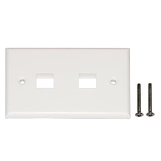 Link 02456 placca portafrutti 2 posizioni per jack UTP/STP colore chiaro