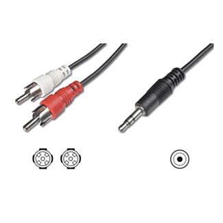 Link E10024 stereo cable for connection speakers-card audio 1 connector 3.5 mm. - 2 connectors cinch (RCA) male - 20 m