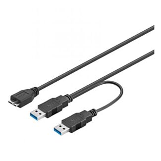 Link E10074 cable splitter power USB 3.0 connectors 2xa - 1x micro B