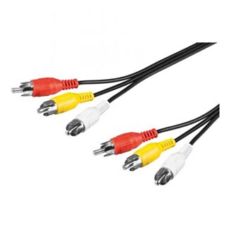 Link E10111 audio cable video 3 connectors RCA male/male (2xaudio 1xvideo) 5 m