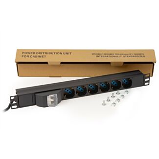 Link LK10050 multipresa alimentazione per rack 19" con 6 prese universali tripolari/schuko magnetotermica