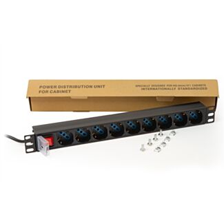 Link LK10053 multipresa da rack 19" 9 prese universali con interruttore spina italiana 16a