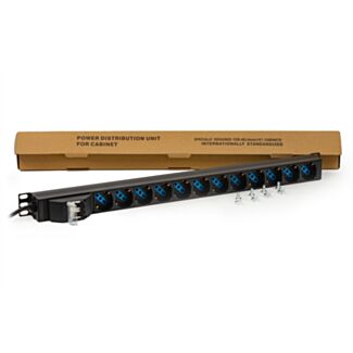 Link LK10057 multipresa verticale a 12 porte universali per armadi rack con interruttore magnetotermico