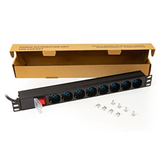 Link LK10065 multipresa da rack 19 8" prese universali con interruttore spina c14