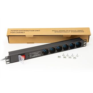 Link LK10066 multipresa da rack 19" 6 prese universali con interruttore spina italiana 16a e interruttore contro le sovratensioni