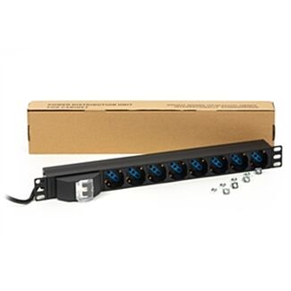 Link LK10085 multipresa alimentazione per rack 19" con 8 prese universali tripolari/schuko magnetotermica
