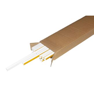 Link LK1561028 pack of 28 ducts cable duct adhesive in PVC 1 m dimensions 15x10 mm with cover sliding white (28 m in total)