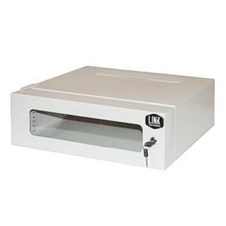 Link LK1903U30 armadio rack 19" 3U profondita' 360 mm colore grigio con porta vetro (axpxl) cm 16x36x54