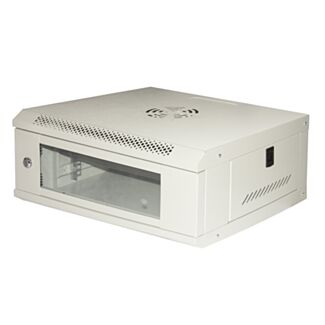 Link LK1904UL armadio rack 19" 4U Link serie light colore grigio con porta vetro (axpxl) mm 240x400x530 ripiano incluso