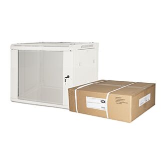Link LK1906UGF armadio rack 19" 6 unità da muro (A) 370 x (L) 600 x (P) 450 grigio disassemblato porta vetro