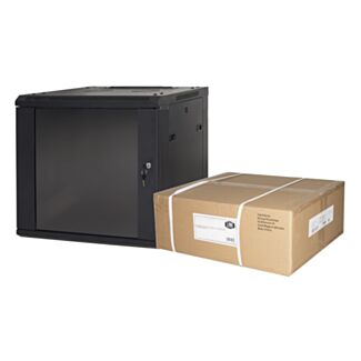 Link LK1906UNF armadio rack 19" 6 unità da muro (A) 370 x (L) 600 x (P) 450 nero disassemblato porta vetro
