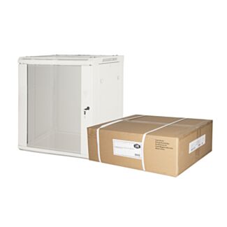 Link LK1909UGF rack cabinet 19" 9U wall-mount ) 500 X (W) 600 X (D) 450 grey flat-pack glass door