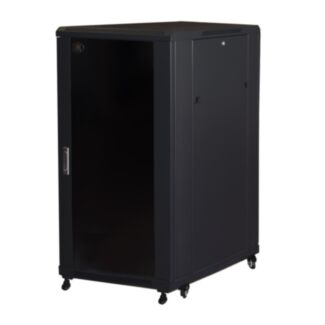 Link LK1922U68N armadio rack per reti 19" 22U (A)1166, (L)600, (P)800 colore nero porta vetro