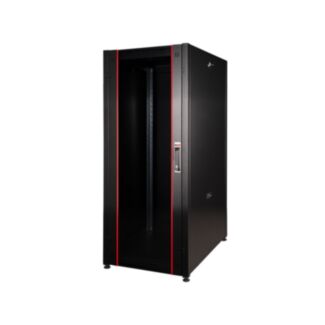 Link LK1926U610PVN armadio rack 19" 26U 600x1000 serie EAVI porta vetro colore nero serie EAVI