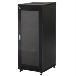 Link LK1927U610NVF armadio rack 19 27U (A)1388 (L)600 (P)1000 colore nero porta metallo traforata