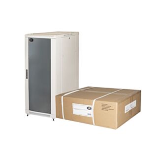 Link LK1927U68GFP rack cabinet 19" for networks 27U (H)1388 (W)600 (D)800 glass door flat-pack, grey