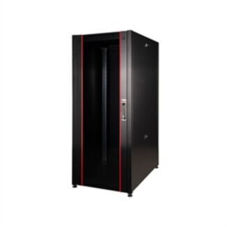 Link LK1942U610PVN network rack cabinet 19" 42U (H)2002, (W)600, (D)1000, door glass series EAVI, black