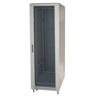 Link LK1942U66GR rack cabinet 19" 42U (H)2055, (W)600, (D)600 glass door, grey