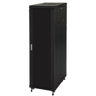 Link LK1942U66N rack cabinet 19" 42U (H)2055, (W)600, (D)600 glass door, black