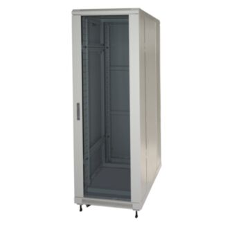 Link LK1942U68GR rack cabinet 19" 42U (H)2055, (W)600, (D)800 glass door, grey
